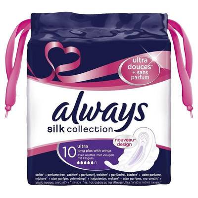 Always serviettes ultra sans parfum long plus x10