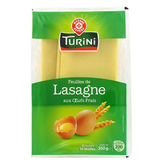 Feuilles de lasagne Turini 350g