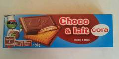 Cora kido biscuits chocolat et lait 150g