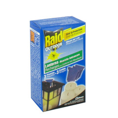 Raid lanterne recharge anti-moustiques usage exterieur (3bougies + 3...