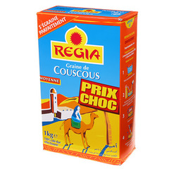 Regia, Graine de couscous moyenne 100% ble dur, le paquet de 1kg