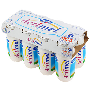 Yaourts boire Danone Actimel Nature sucre 8x100g