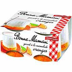 Yaourt brasse a la marmelade d'orange Bonne Maman 4x125g