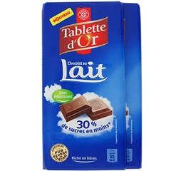 Chocolat au lait Tablette d'Or Allege 2x100g