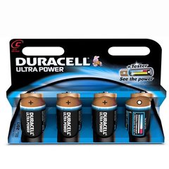 Duracell Ultra Power Piles Alcalines type C, Pack de 4