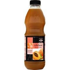 Nectar d'abricot a base de puree, doux et onctueux