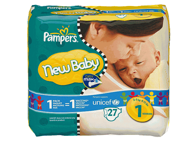 Pampers New Baby new born 2-5kg x27 taille 1