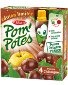 Compotes Pom'potes Pomme et chataîgne - 4x90g