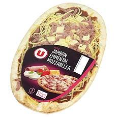 Pizza au jambon, emmental et mozzarella U, 200g