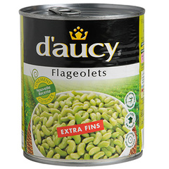 Flageolets verts Daucy Extra-fins boite 4/4 530g