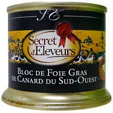 Bloc de foie gras de canard du sud ouest SECRET D'ELEVEURS, 150g