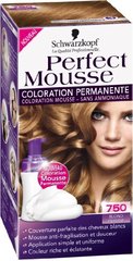 Coloration permanente sans ammoniaque PERFECT MOUSSE, blond praline n°750