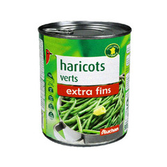 Auchan haricots verts extra fins 440g