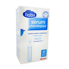 Auchan Baby serum physiologique x40