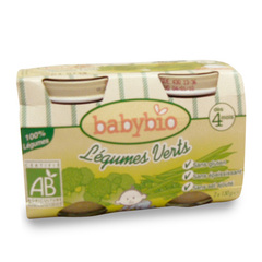 Petits pots Babybio Des 4 mois legumes verts 2x130g