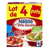 Nestlé ma 1ere petite recette lot 4x130g riz boeuf + petis pois carotte poulet