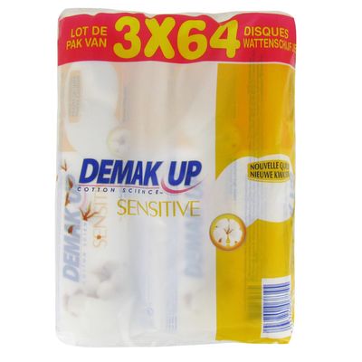 Demak'up sensitive 192 disques lot de 3 sachets de 64