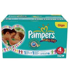 Pampers - 81322396 - Baby Dry Couches - Taille 4 Maxi (7-18 kg) Unisexe - Gigapack x152