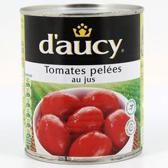 Tomates pelees au jus