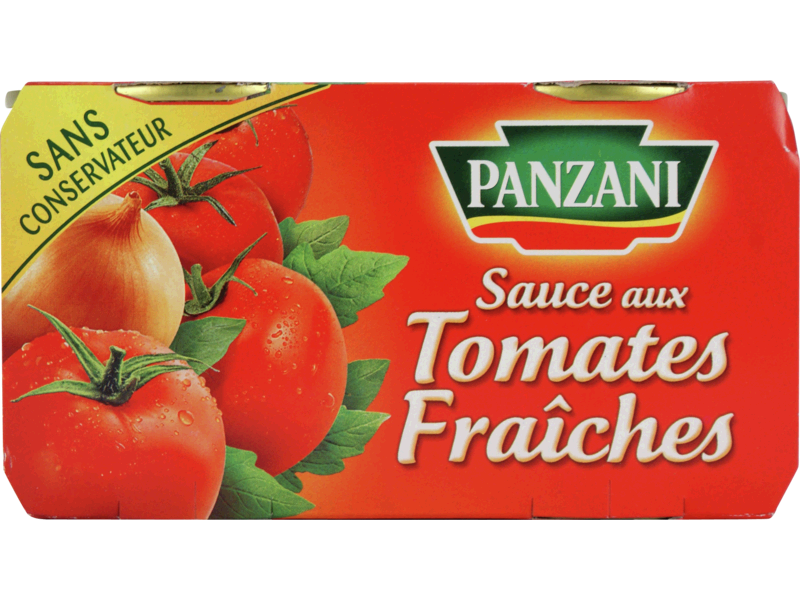 Sauce tomate fraiche Panzani Brique 2x1/4 380g