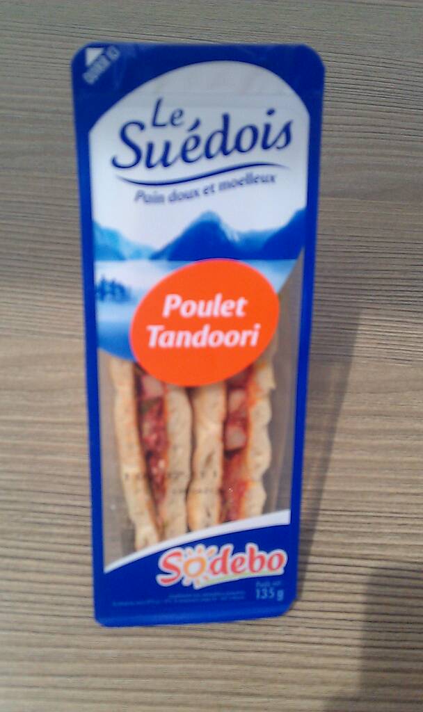Sandwich pain polaire et poulet tandoori SODEBO,135g