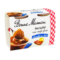 Desserts mousse chocolat lait Bonne Maman