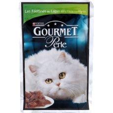 Aliment pour chat Filettines au lapin GOURMET Perle, 85g