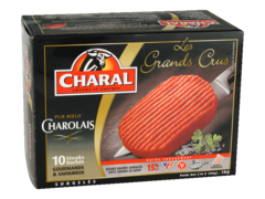 10 Steacks haches de charolais Grand Cru CHARAL, 15% MG, 1kg