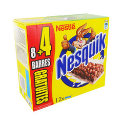 Nestlé Céréales Nesquik - Barres de céréales au chocolat la boite de 8 barres 300 gr