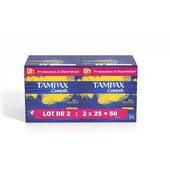 Tampax Compak - Tampons Régulier le lot de 2 boites de 25