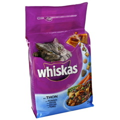 Croquettes pour chat au thon et aux legumes WHISKAS, 2kg