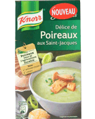 Knorr Soupe Les Moments Gourmets délice de poireaux Saint Jacques la brique de 1 l