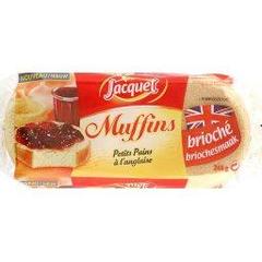 Muffins, petits pains a l'anglaise, brioche, le paquet de 4 - 245g