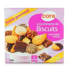 Cora assortiment biscuits 750g