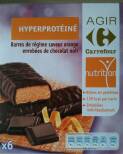 Barres diététiques orange chocolat noir Carrefour