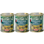 Auchan olives verte manzanilla farcies anchois boite 3x120g