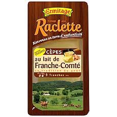Fromage a raclette au lait pasteurise aux cepes ERMITAGE, 28%MG, 200g