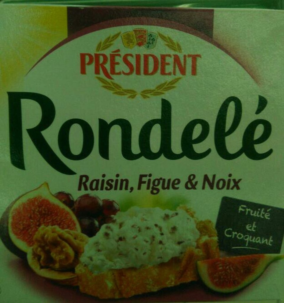 President, Le Rondele - Fromage raisin, figue et noix, la boite de 125g