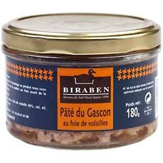 Pate du Gascon au foies de volailles BIRABEN, 180g