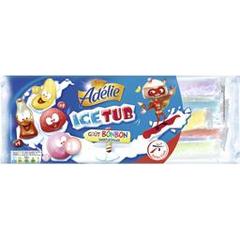 Adelie, Ice Tub - Assortiment de glace en tubes gout bonbon, les 16 tubes de 55 ml