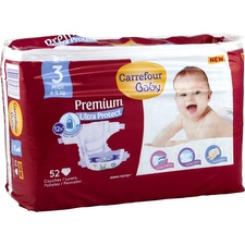 Couches taille 3, 4-9 kg Carrefour Baby Premium Ultra Protect