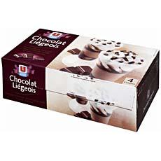 Coupes liegeoises chocolat U, 4 unites, 500ml