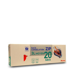 Auchan sac congelation a zip modele moyen 3l x20