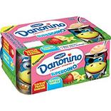 Spécialité laitière sucrée aromatisée saveurs vanille fraise banane DANONINO, 6X90g
