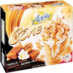 Adelie, Cone vanille pecan caramel beurre sale, la boite de 6 - 372g