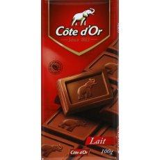 Chocolat au lait extra fin COTE D'OR, 100g