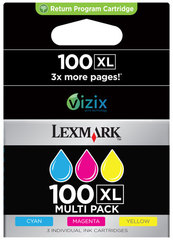Multi pack, cartouches d'encre 100XL cyan, magenta, yellow