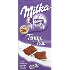 Chocolat tendre au lait MILKA, 100g