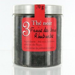 Thé Noir Fraise des Bois- Rhubarbe
