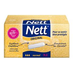 Tampons sans applicateurs normal NETT, 32 unités